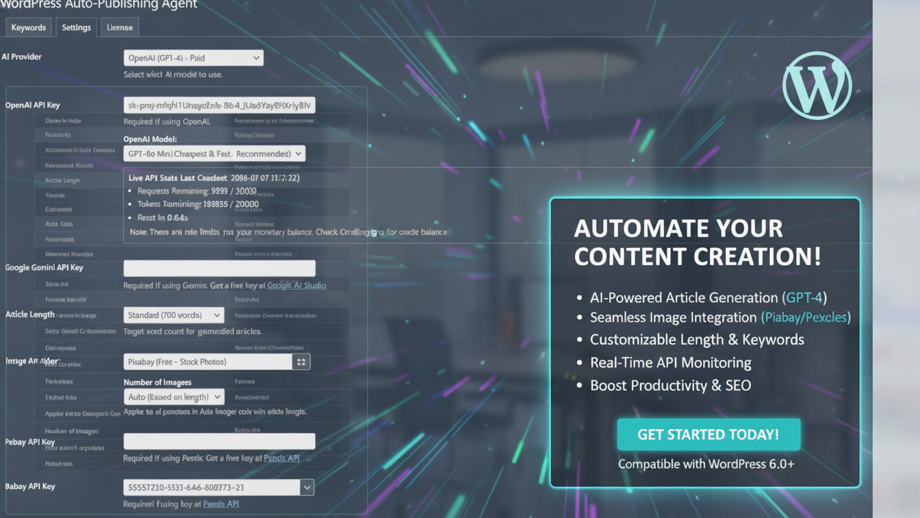 Auto Agent Settings Panel